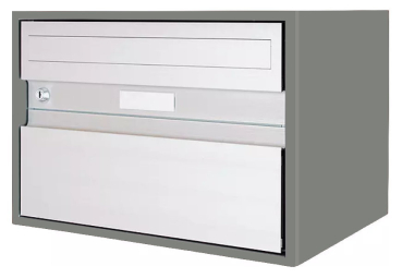 Briefkasten Huber Aluminium 300/400 Graualuminium RAL 9007 Klassische Front
